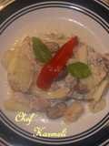 Atún o salmón con setas a la crema