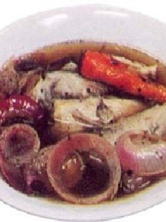 Una foto de Pavo en escabeche yucateco