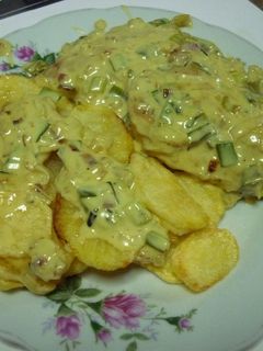 Una foto de Pechugas de pollo al verdeo y crema