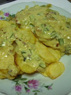 Una foto de Pechugas de pollo al verdeo y crema