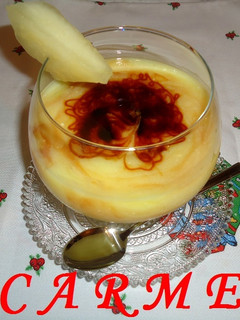 Una foto de Mousse de melón al caramelo