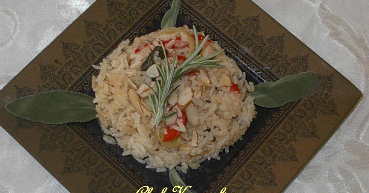 Arroz almendrado con higos y pimientos Receta de chef_karmeli- Cookpad