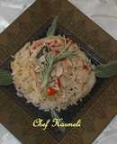 Arroz almendrado con higos y pimientos