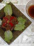 Deshebrado de res al brandy