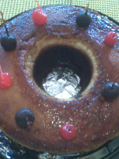 Una foto de Pastel de chocolate con flan