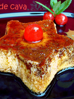 Una foto de Flan al cava casero