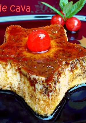 Una foto de Flan al cava casero
