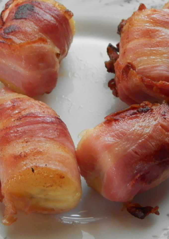 Una foto de Bocados de plátano con panceta