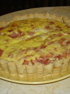 Una foto de Quiche Lorraine de jamón y queso