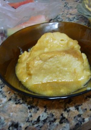 Una foto de Flan de manzana en microondas fácil