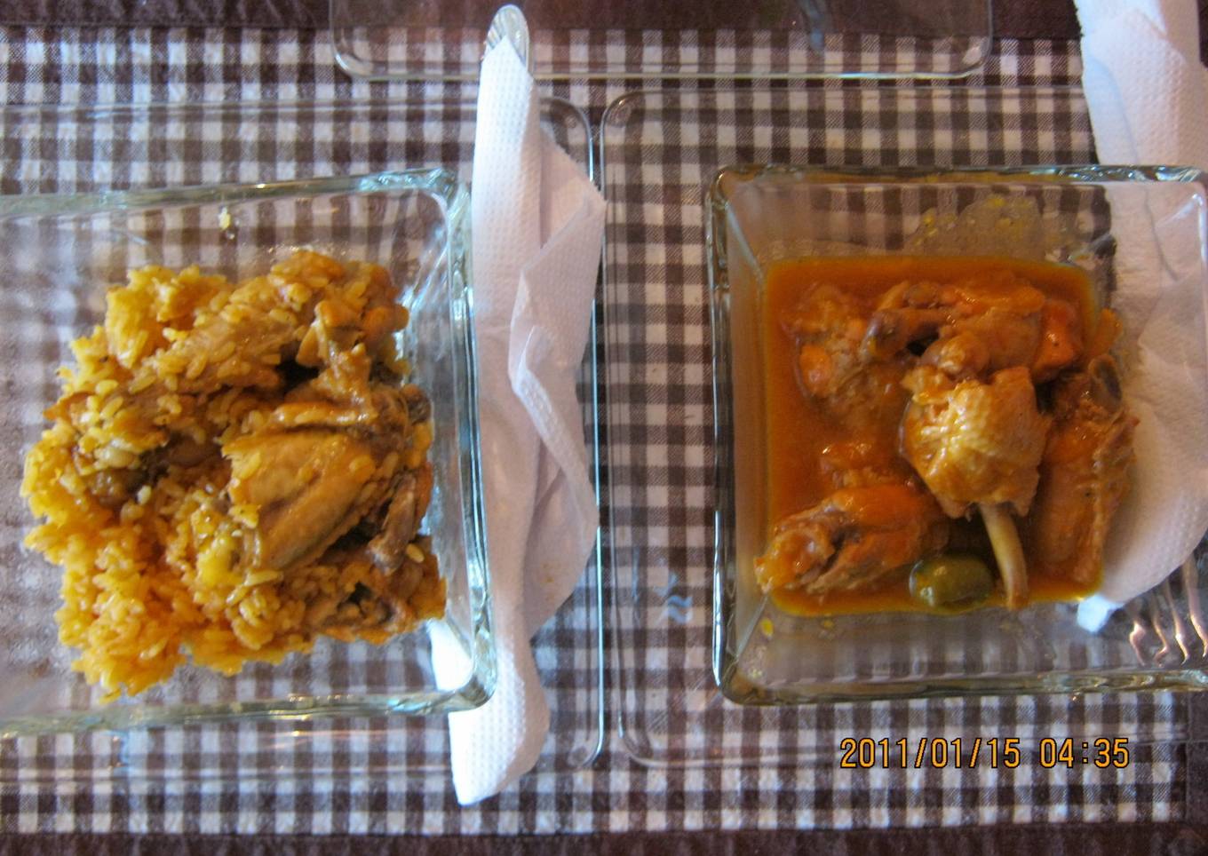 Alitas con arroz