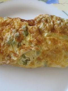 Una foto de Omelette de arvejas