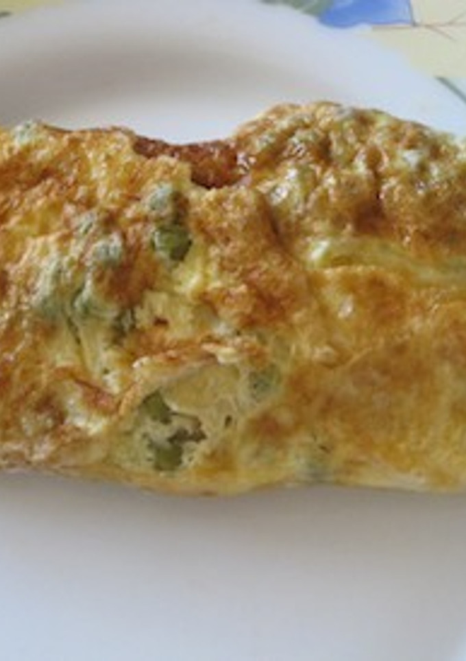 Una foto de Omelette de arvejas