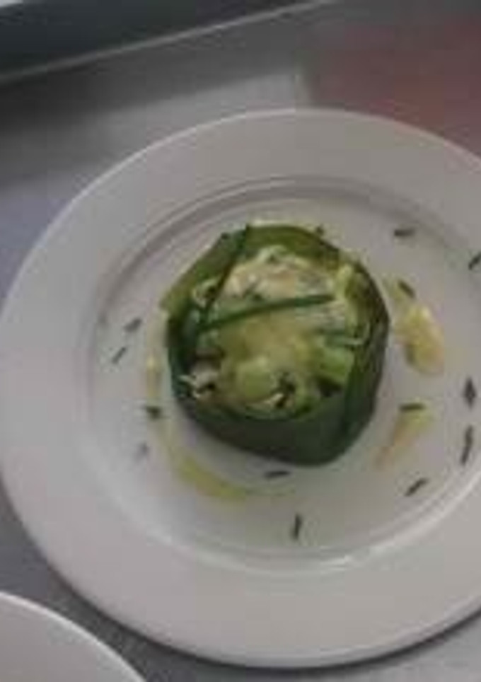 Una foto de Ajo puerro con vinagreta
