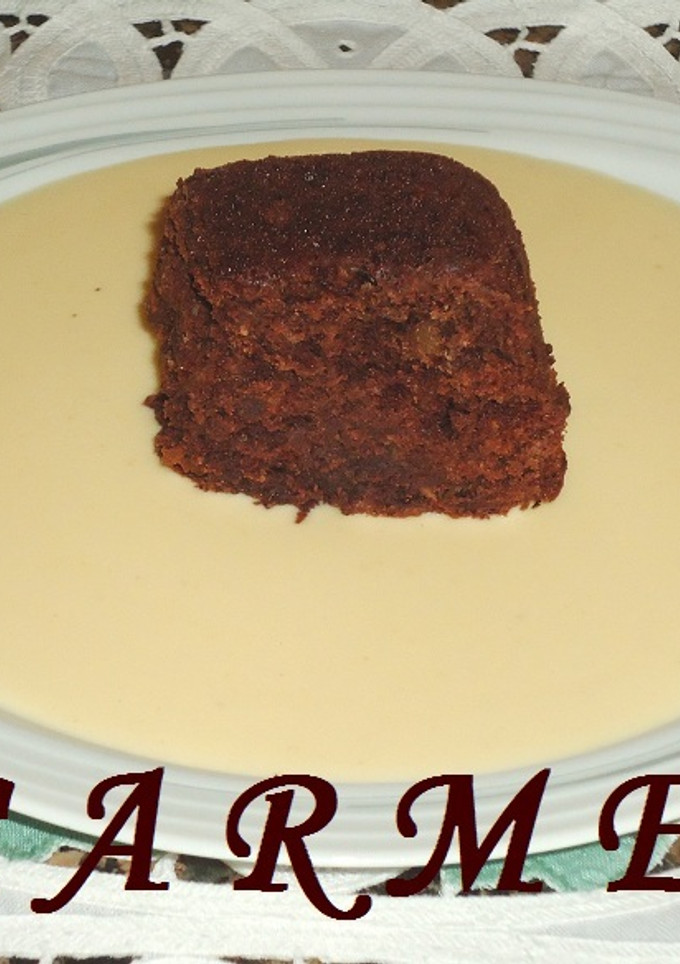 Una foto de Brownies con crema de jengibre