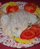 Dorada con salsa de hierbas provenzales y ajo