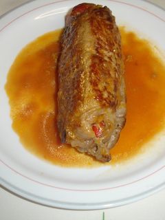 Una foto de Paupietas de ternera rellenas de verdura
