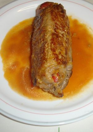 Una foto de Paupietas de ternera rellenas de verdura