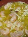 Pez platino con gambas (sucedáneo de chanquete)
