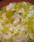 Pez platino con gambas (sucedáneo de chanquete)