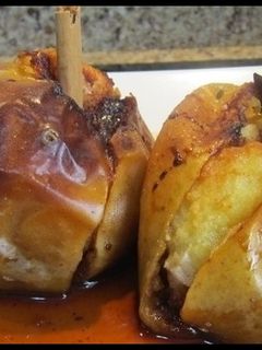 Una foto de Manzanas asadas a la crema