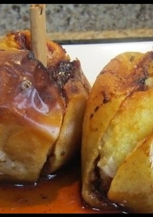 Una foto de Manzanas asadas a la crema