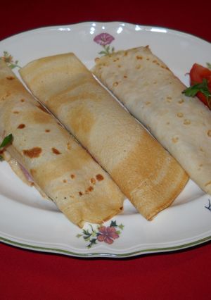 Una foto de Crepes de chutney de tomate