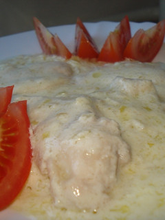 Una foto de Solomillos de pollo con nata