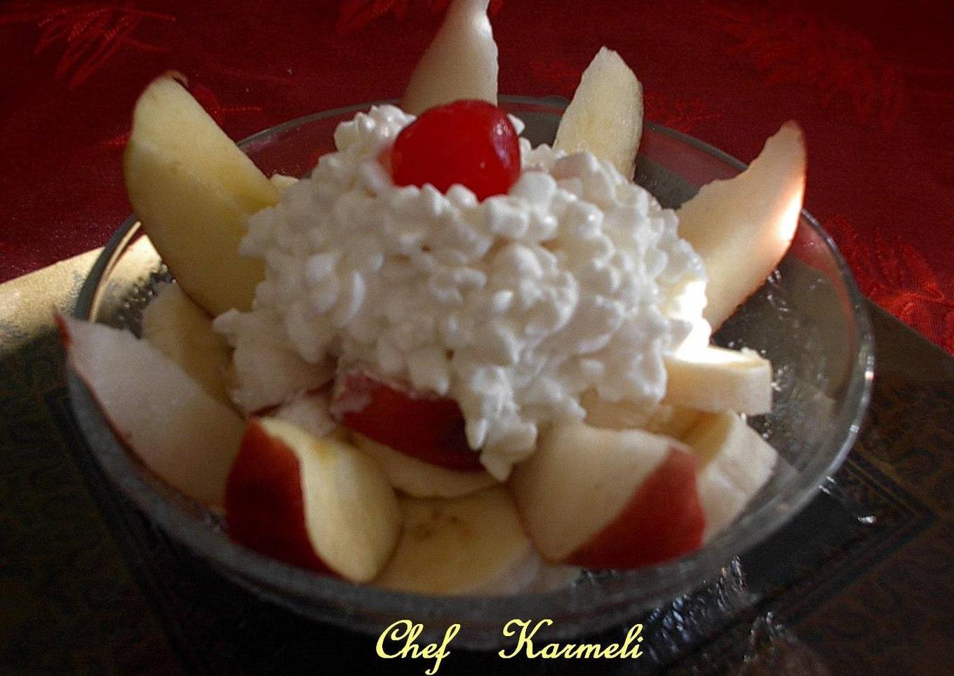 Ensalada frutal con requesón americano orgánica <br />