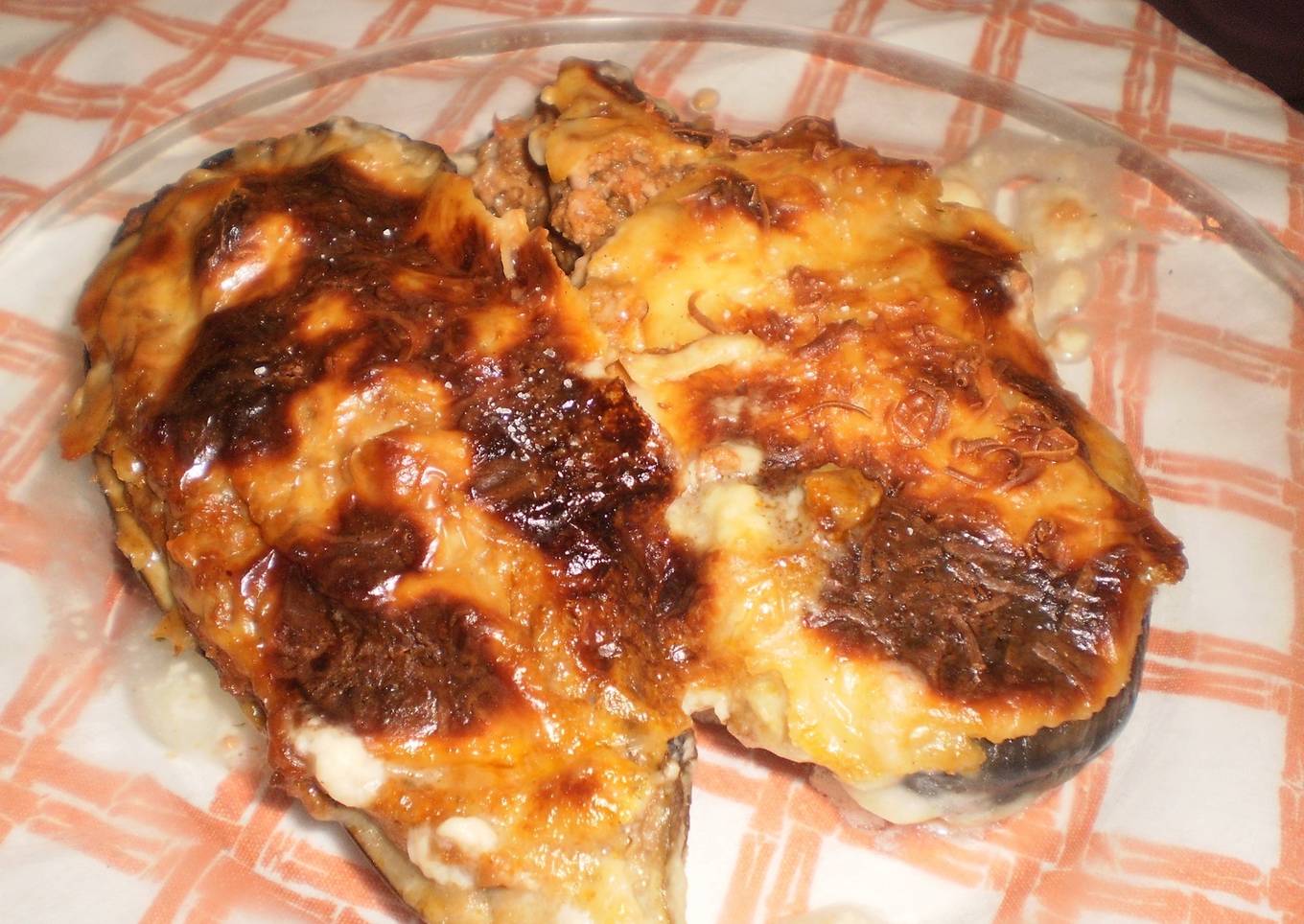 Berenjenas rellenas de carne picada al horno