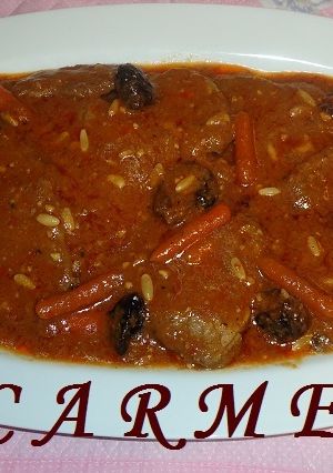 Una foto de Escalopas de ternera a la catalana en salsa con vino Montilla