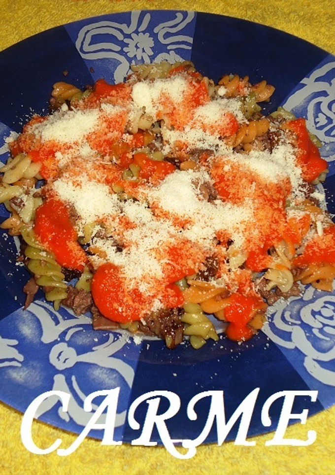 Una foto de Espirales tricolor con mucho queso para Nil