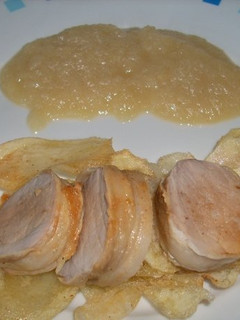 Una foto de Solomillo con salsa de cebolla cremosa