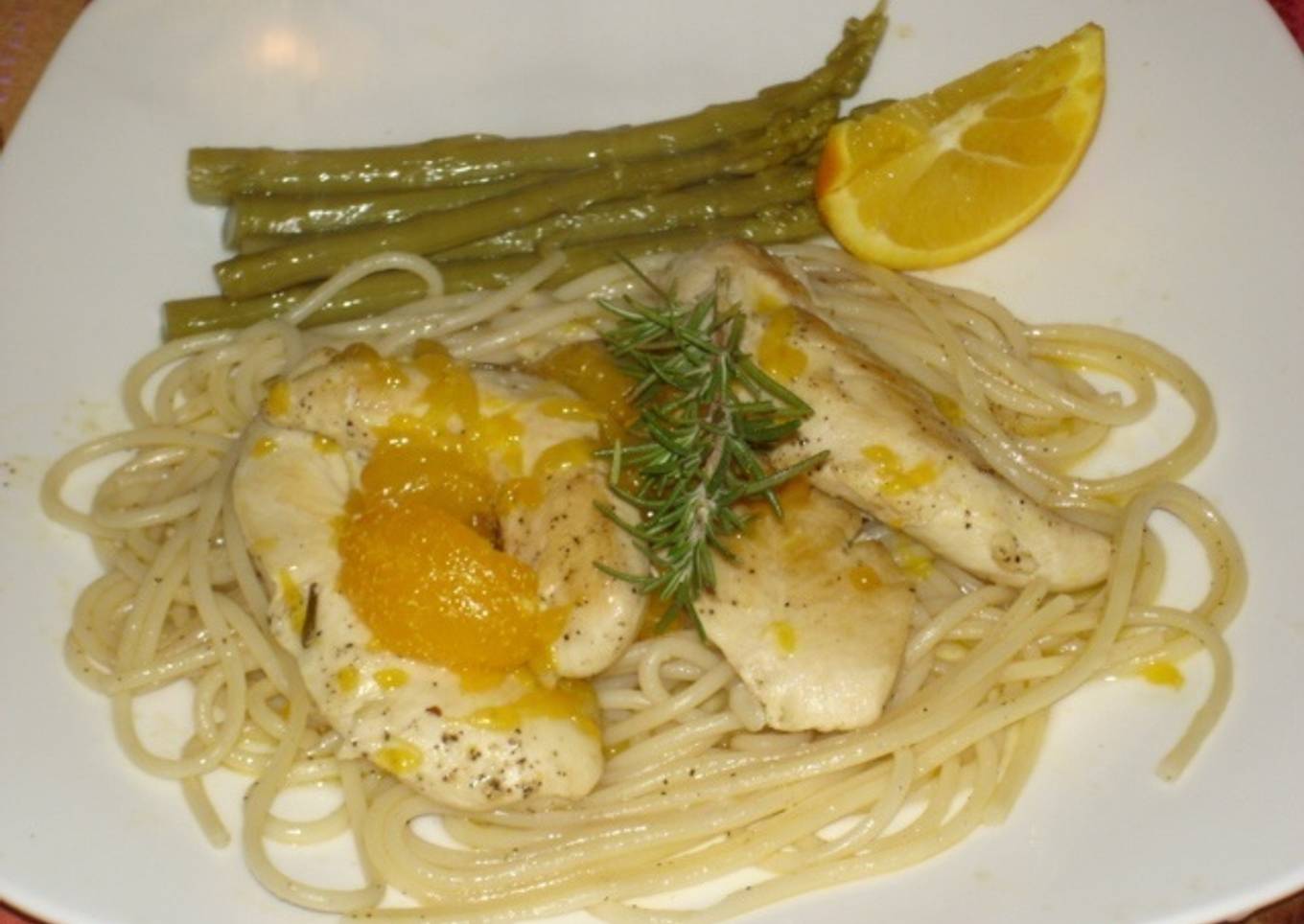 Pollo a la mandarina al romero<br />