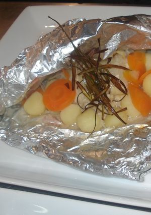 Una foto de Surubí al Papillote
