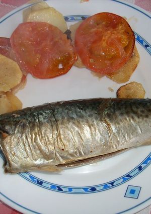 Una foto de Xarda (caballa) al horno