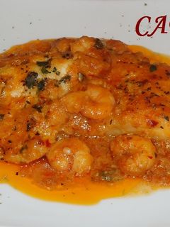 Una foto de Bacalao con gambas