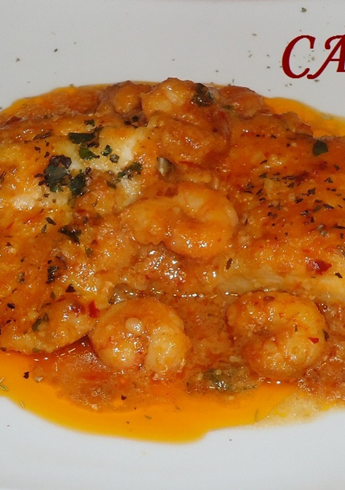 Una foto de Bacalao con gambas
