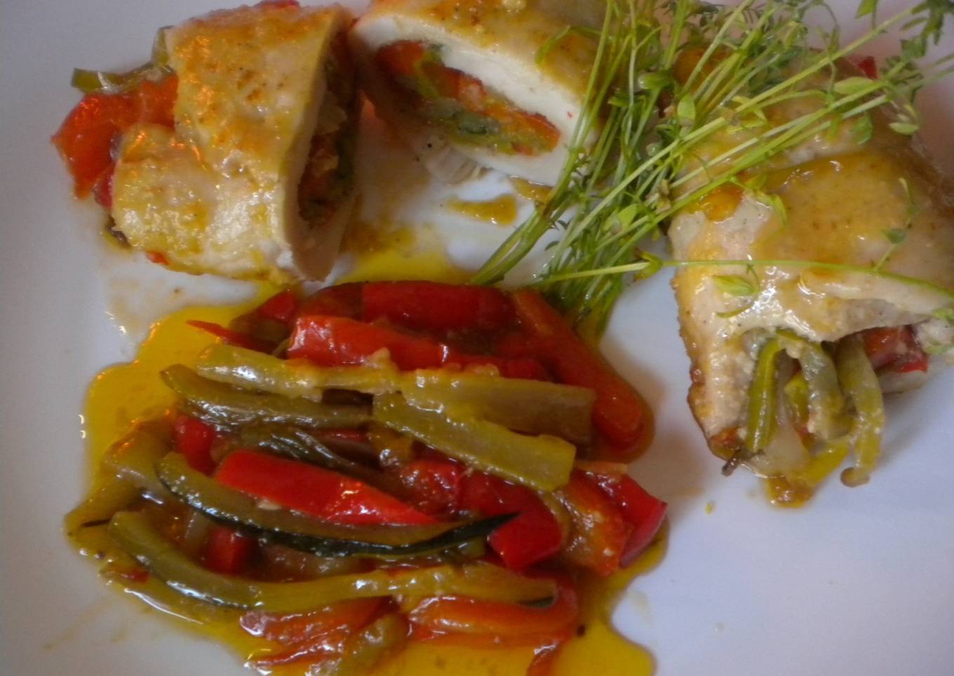 Rollos de pechugas de pollo<br />