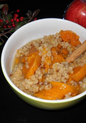Una foto de Batatas dulces con arroz y matalahuga