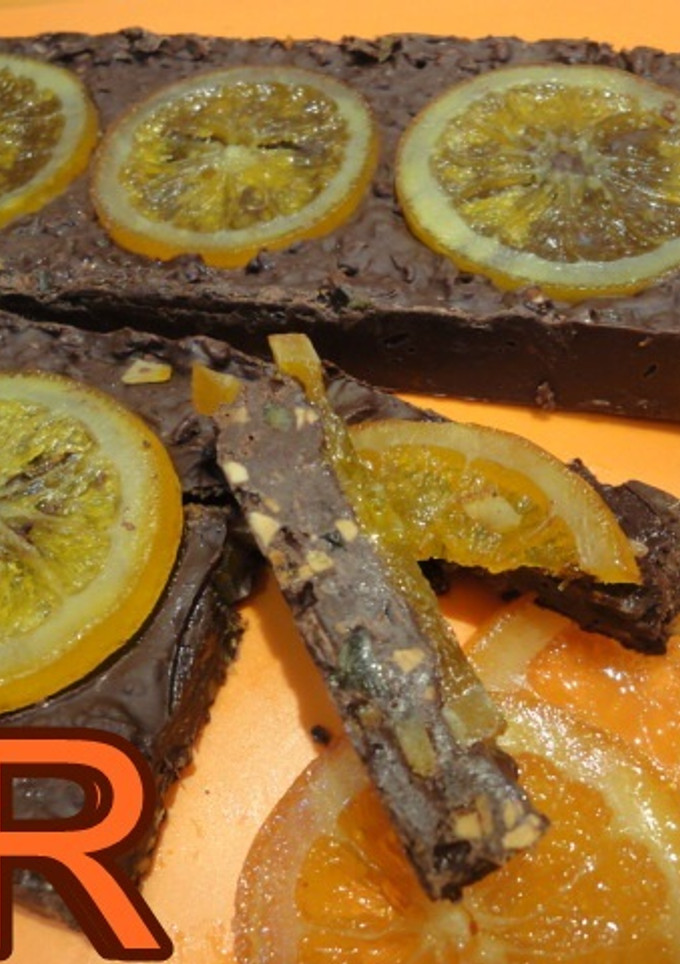 Una foto de Turrón de chocolate y naranja