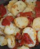 Patatas y pimientos al orégano