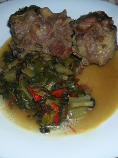 Una foto de Rabo vacuno con vegetales