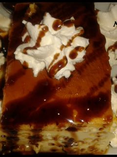 Una foto de Flan casero de avellanas