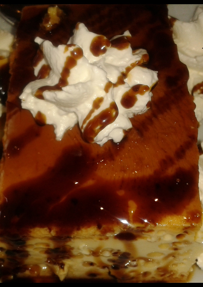 Una foto de Flan casero de avellanas