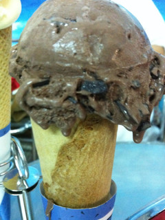 Una foto de Helado de chocolate