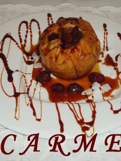 Una foto de Manzanas rellenas asadas con sidra