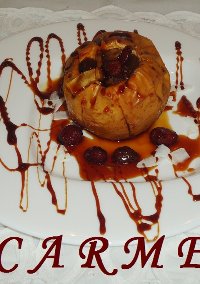 Una foto de Manzanas rellenas asadas con sidra