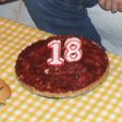Tarta de queso con mermelada de frambuesa casera