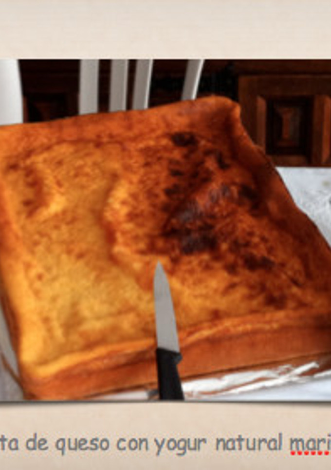 Una foto de Tarta de queso con yogur natural